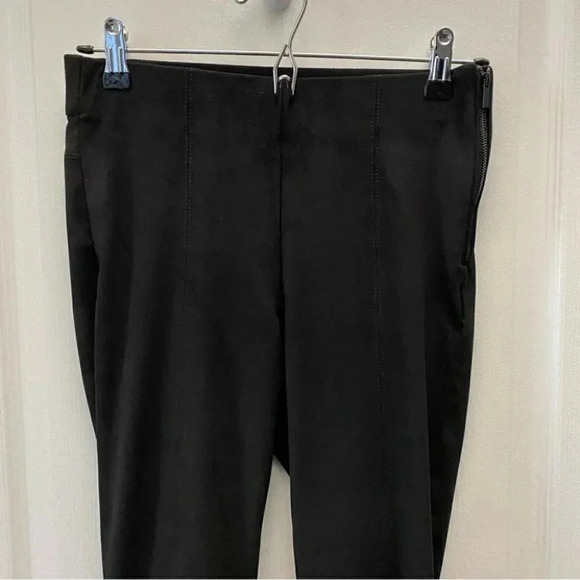 Zara High Rise Faux Suede Ankle Zip Leggings Black Size Small - Picture 5 of 13